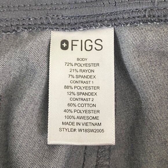Figs Zamora Jogger Scrub Pants Womens Size Small Gray Slim Fit Athletic Stretch - Picture 8 of 9
